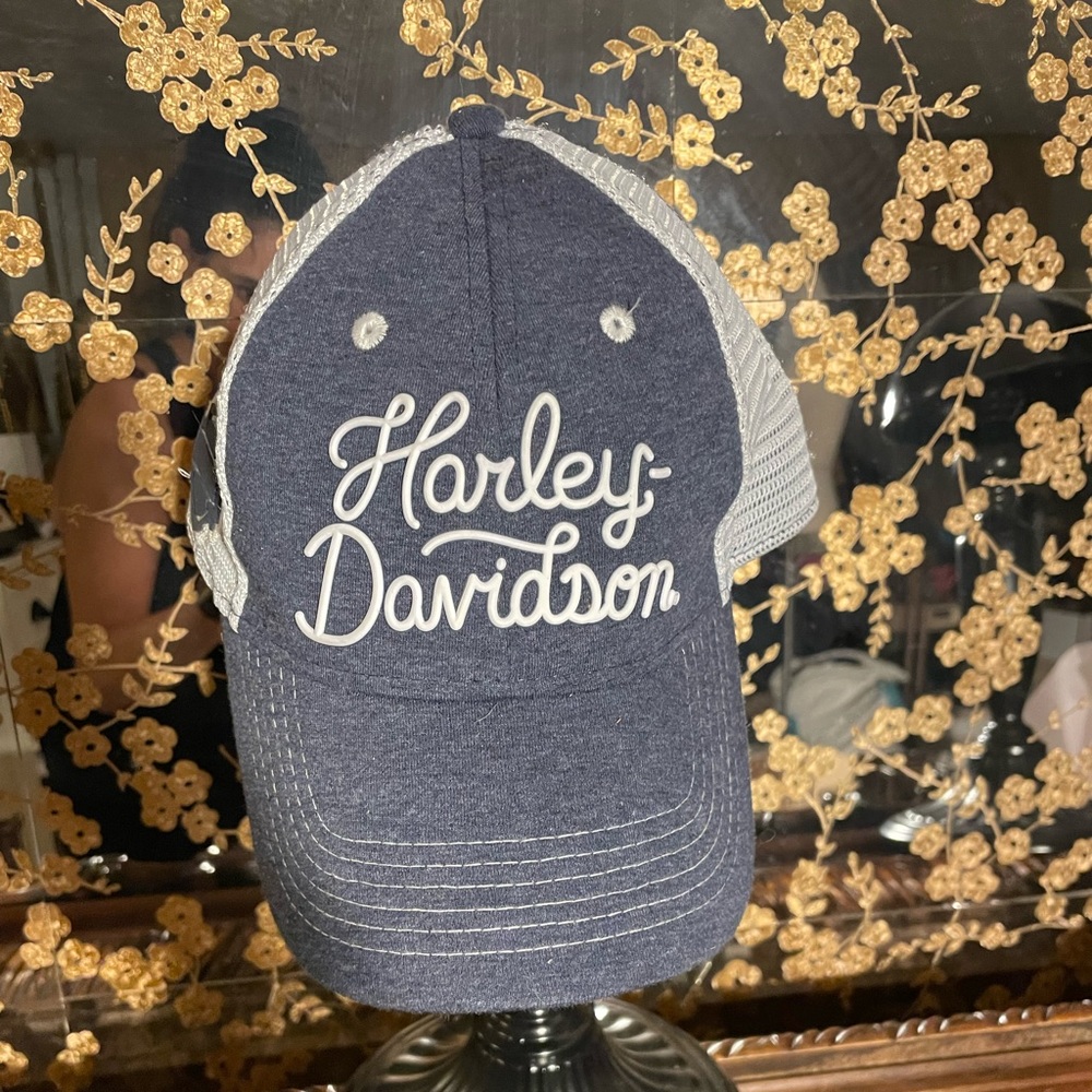 Authentic Harley-Davidson Denim blue and white baseball hat